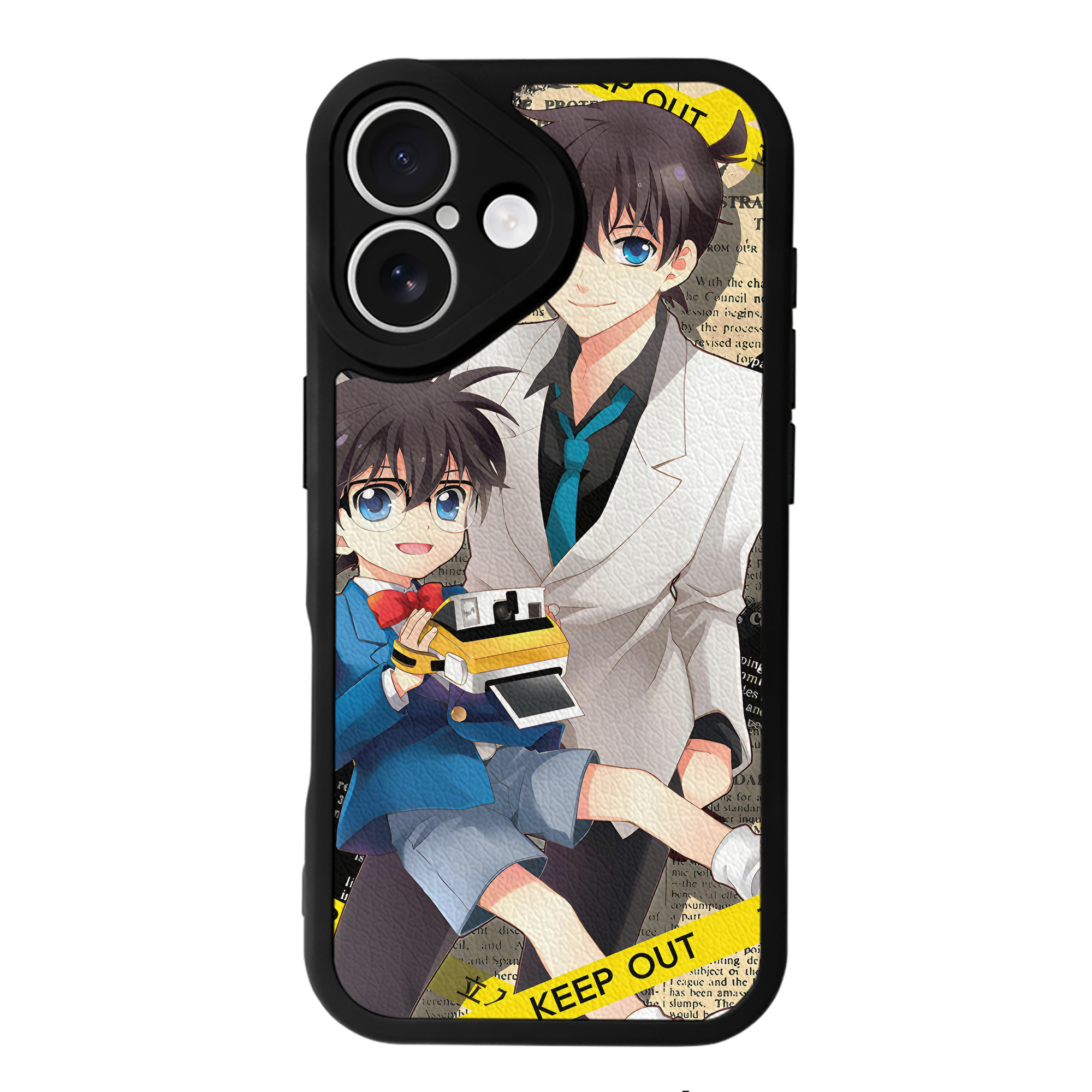 （画像用） 名探偵コナン Detective Conan 【iPhone 16シリーズ対応】シリコンスマホケース（レザー調） 材質：シリコン